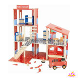 Wooden Toy Fire Station, Pretend Toy (WJ278705)