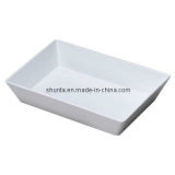 100% Melamine Tableware- White Rectangle Deep Plate Heat Resistant/Melamine Tableware (WT4418)