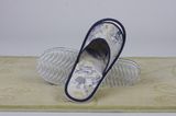 Grey Flower Print Cloth Indoor Slipper