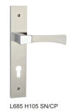 Simple Design Large Size Zinc Alloy Door Handle (L685 H105 SN/CP)