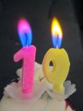 Colorful Flame Number Birthday Candle