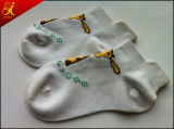 White Cotton Kids Socks with Animal Design