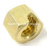 High Precision Brass Machined Hexagonal Air Nozzle Nut