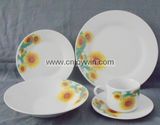 Homeware 20PCS Porcelain Dinner Set, Round Dinner Set with Normal Decal