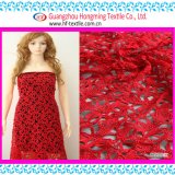 Bright Red Fashion Water Soluble Textile Embroidey Design