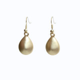 Fashion Jewelry Matt Gold Alloy Plated Drop Earrings for Female