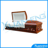 Low End Cheap Wood Coffin Engraved for Spanish Market