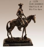 Copper Statue Sculpture Cowboy