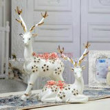 Handmade Ceramic Deer Craft, Home Decoration Porcelain Delicate Deer Gift