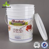 20L Airtight Watertight Plastic Pail Bucket with Temper Proof Lid