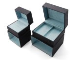 High Retro Trend Leisure Simplicity Gift Plastic Box with PU Covered for Luxury Jewelry