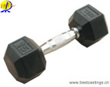 Hot Sale Cast Iron Rubber Coated Hex Dumbbell