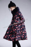 Fashion Women's Duck Down Coat with Removable Fox Hair Collar/Women's Clothing/Winter Garment