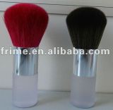 Clear Handle Makeup Powder Brush with Goat Hair