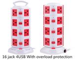 Fashion Portable UK USB Wall Socket Outlet with Overload Protector