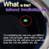 Invisible Ink for IR Excitation Printing Inks
