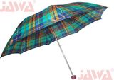 21inch Two Fold Manual Open Checker Polyester Umbrella (JW-B5214)