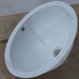 Kingkonree Small Solid Surface Oval Undermount Sink