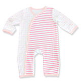Brand New White Pink Stripe Long Sleeve Baby Bodysuit