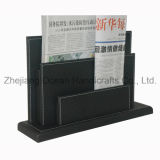 Black Leather Display for Magazine and Newpaper (MT-114)