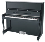 Artmann Ebony/Red Wood Up121A1 Piano with Curly Legs