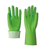 Green Dipped Flocklined Household Gloves-60