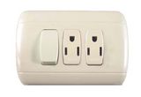 Ee-Cj1323 American 3 Gang Wall Switch & Socket