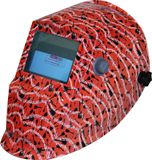 Red Colorful Music Score Solar Power Auto Darken Welding Helmet