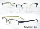 Half Frame Classic Metal Optical Frame, Unisex Eyewear