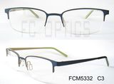 Half Frame Classic Metal Optical Frame, Unisex Eyewear