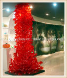 Red Blow Glass Sculpture for Decoration