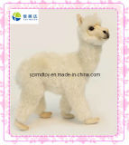 White Lifelike Alpaca Plush Stuffed Toy