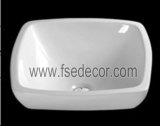 Rectangular Ceramic Bathroom Wash Basin (FSE-PS-D848)