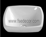 Rectangular Ceramic Bathroom Wash Basin (FSE-PS-D848)