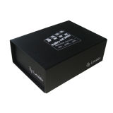 Black Full Printed Cardboard Gift Packing Box (FP7042)