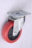 Wheel Caster, PA/PU/PP/Nylon/Rubber, Flat-Topped, Plate