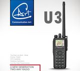 VHF, UHF Digital Walkie Talkie U3 Portable Two Way Radio with SMS GPS Function 300-800MHz