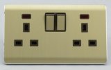 High Quality UK Standard Double 13A Switched Socket with Neno
