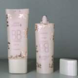 Rose Gold Cosmetic Plastic PE Packing White Tube for Body Lotion