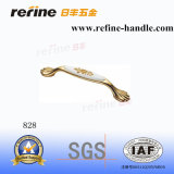 Modern Style Zinc Alloy Golden Furniture Pull Handle with Ceramic (M-828)