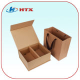 Convenient Kraft Paper Box with Handle for Gift/Food/Household