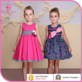 Children Clothing, Baby Girl Denim Dress with a Bowknot