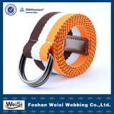 Double Loop Buckle Canvas Belt for Female