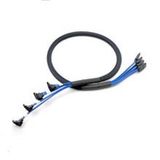 Multicolor Sleeved 4X 7p Computer SATA Cable with Latch