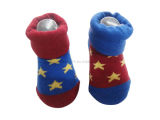 Baby Cotton Sock with Opposite Color Design for One Pair (HTBS05)