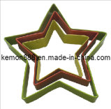 3PCS Cookie Cutters-Star with Colorful Painting (60400)