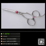 Offset Handle Japanese Steel Hair Cutting Scissors (T-55TH)
