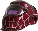 Red Web Solar Power Auto Darken Welding Helmet