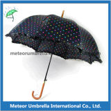 Fashion Promotion Gift Leather Handle Printing Sun and Rain Umbrella