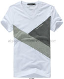 V-Neck T-Shirt with Patches